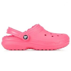 Crocs Youths' Classic Lined Clog in Pink Size J6 - EU 38/39